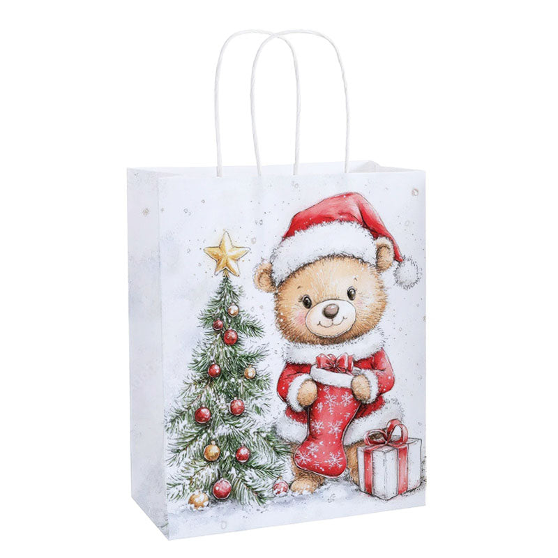 Christmas Bear Gift Bag with Paper Handles