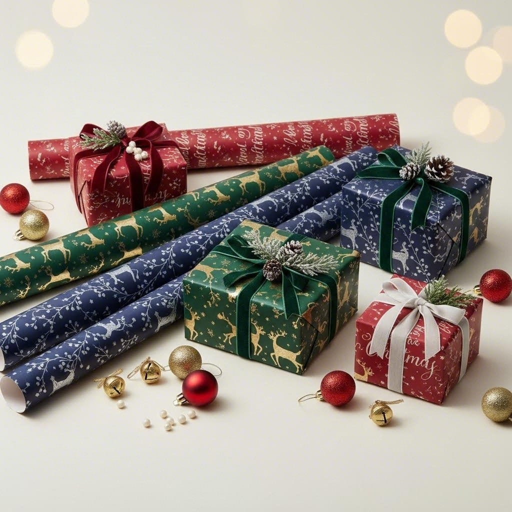 Christmas gift wrapping paper