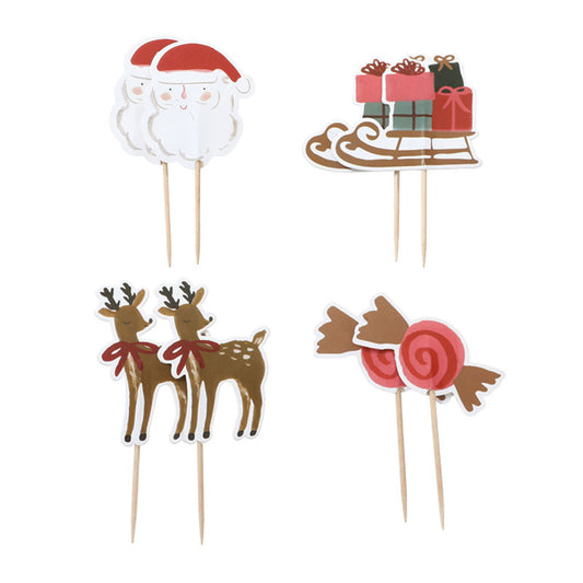Christmas cupcake toppers
