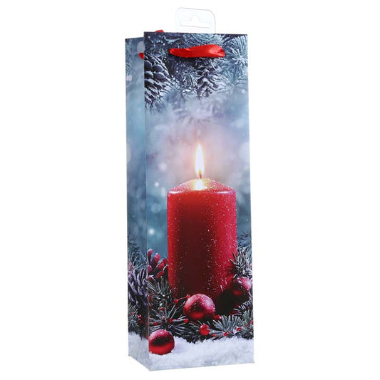 Christmas Candle Wine Bottle Bag