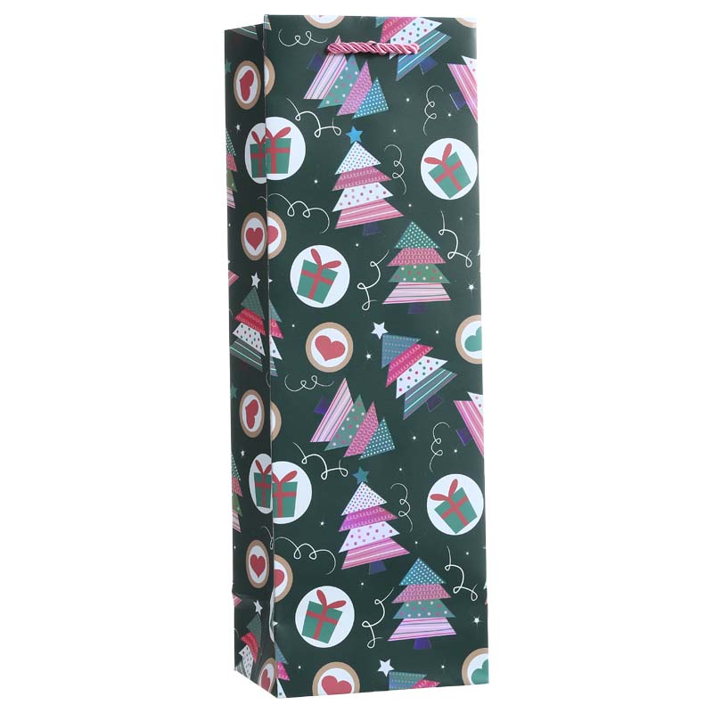 Christmas Tree Wine Bottle Gift Bag