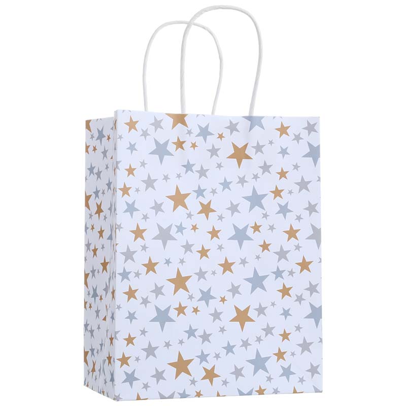 Christmas Little Stars Paper Handle Gift Bag
