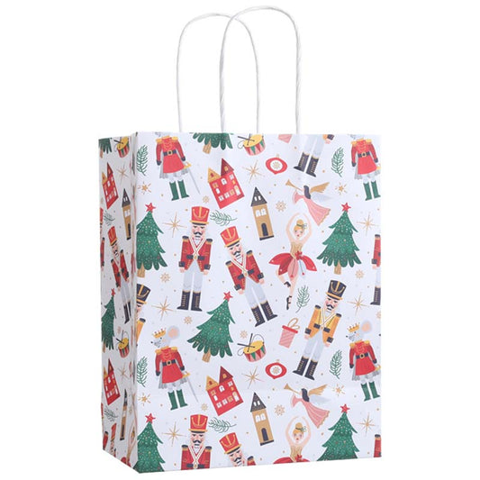 Nutcracker Christmas Paper Handle Bag