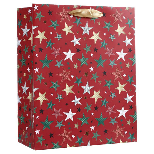 Colorful Stars Christmas Gift Bag