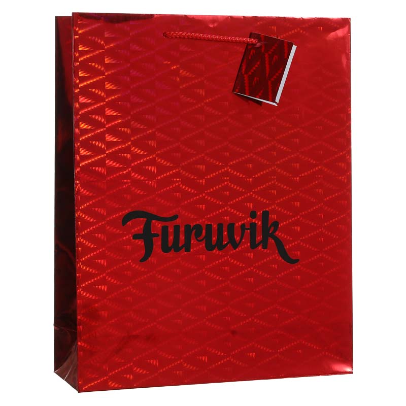 Red Laser Christmas Paper Bag