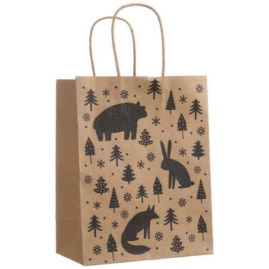 Black Bear Christmas Kraft Bag