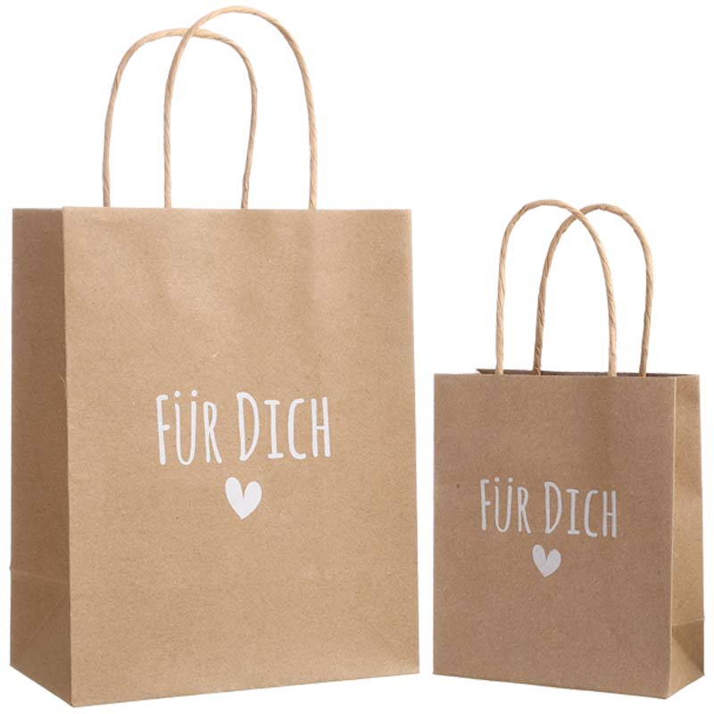 German Words Kraft Paper Gift Bag