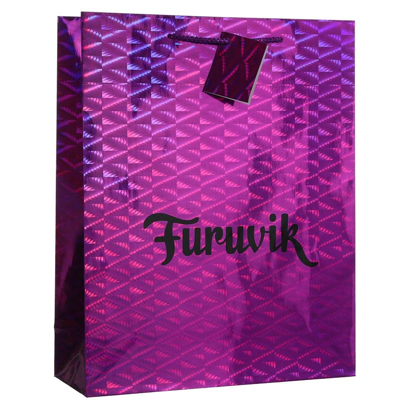 Holographic Purple Christmas Gift Bag