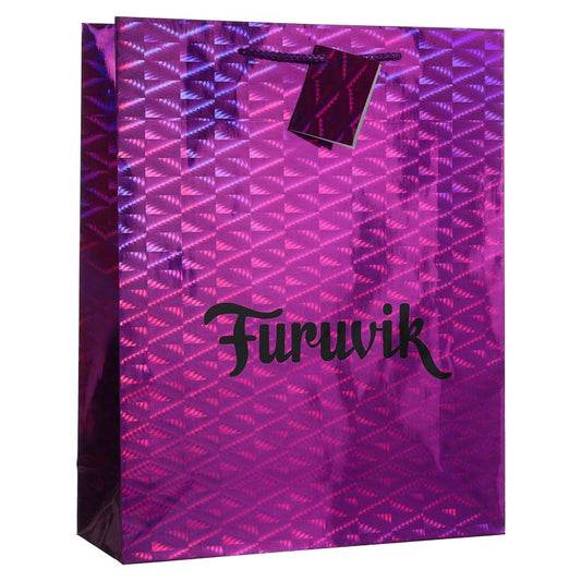 Holographic Purple Christmas Gift Bag
