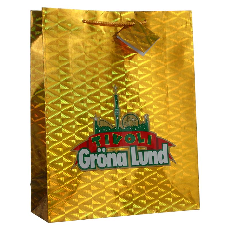 Holographic Gold Christmas Gift Bag
