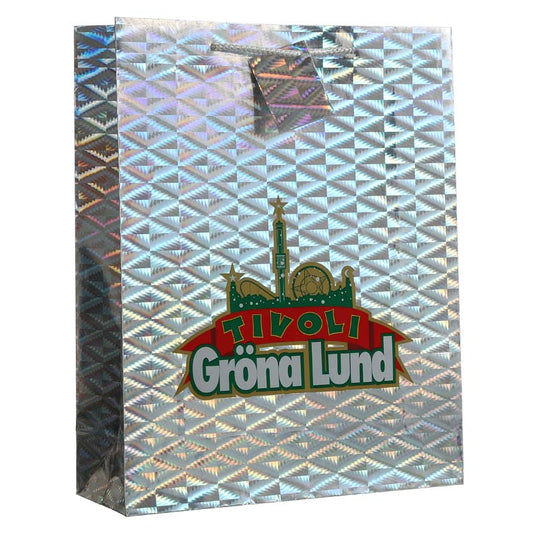 Laser Silver Christmas Paper Bag