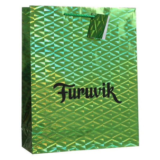 Laser Green Christmas Paper Bag