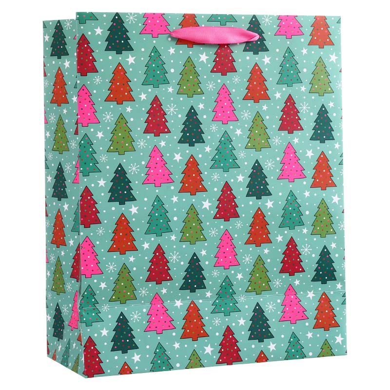 Colorful Christmas Tree Gift Bag