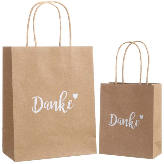 German Words Kraft Paper Gift Bag