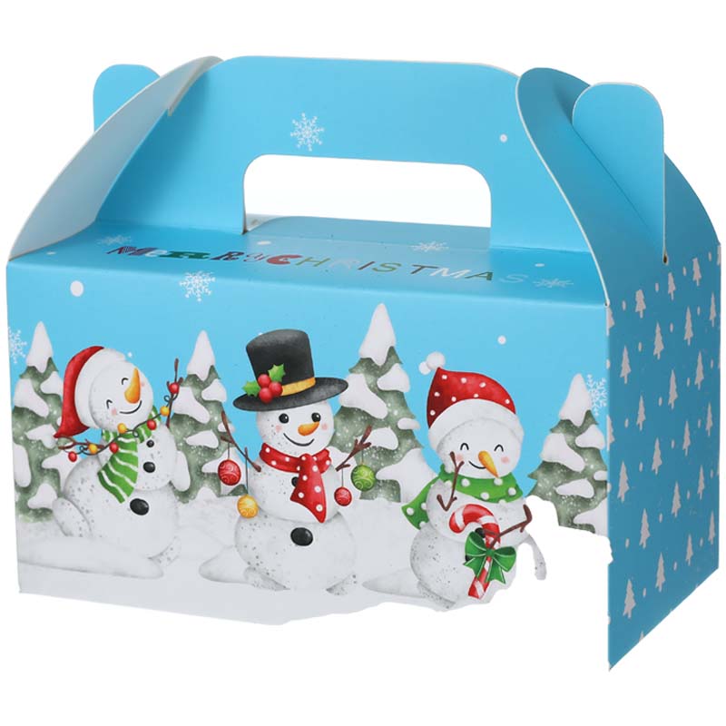 Blue Snowman Christmas Treat Box