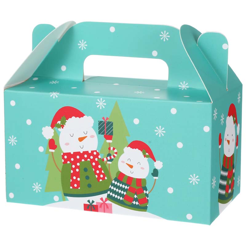 Turquoise Snowman Christmas Gift Box