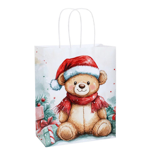 Gift Paper Bag with Cute Snow Bear Pattern