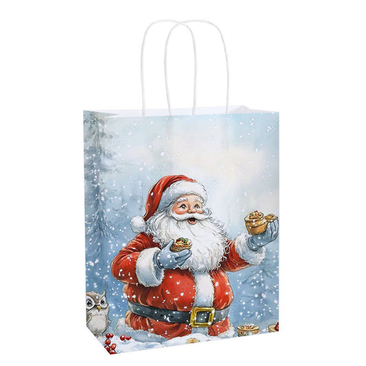Classic Santa Christmas Kraft Git Bag