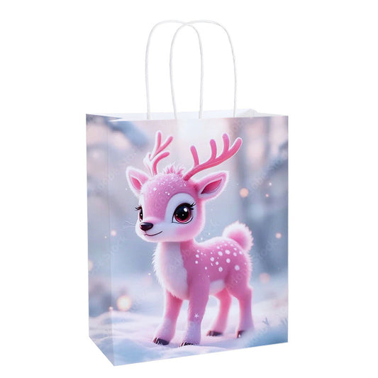 Pink Fawn Christmas Treat Tote Bag