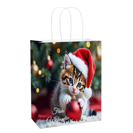 Christmas Cat Paper Gift Bag