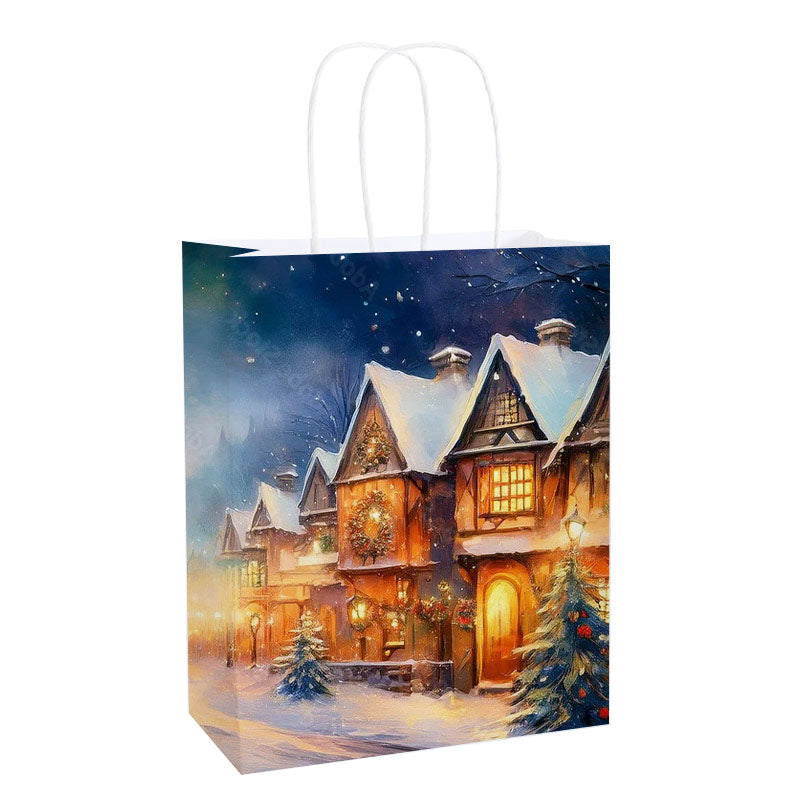 Christmas Eve Hamlet Paper Gift Bag