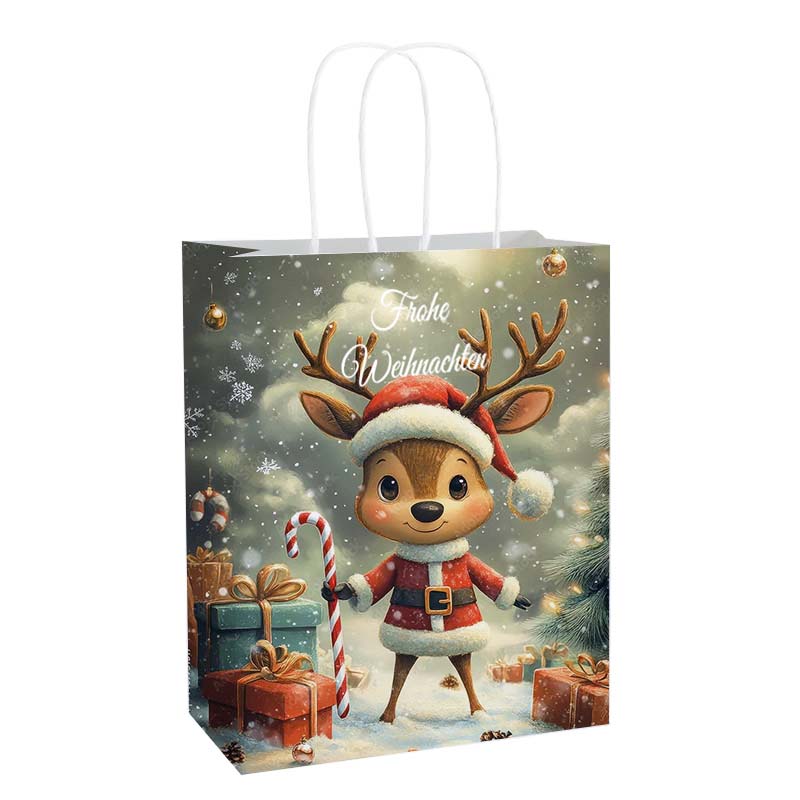 Candy Cane Reindeer Tote