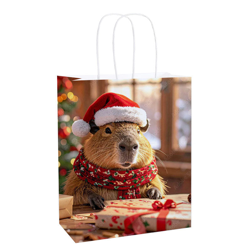Santa Capy Christmas Gift Bag