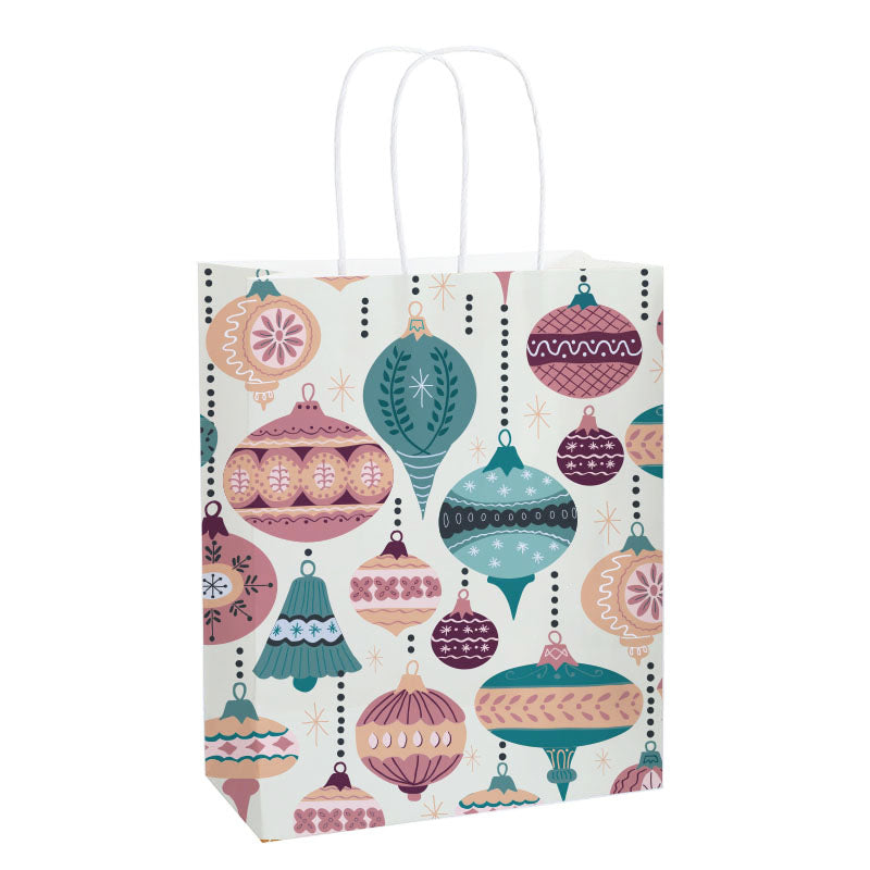 Retro Bauble Bash Kraft Gift Bag