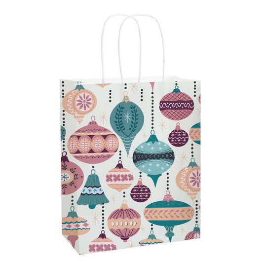 Retro Bauble Bash Kraft Gift Bag