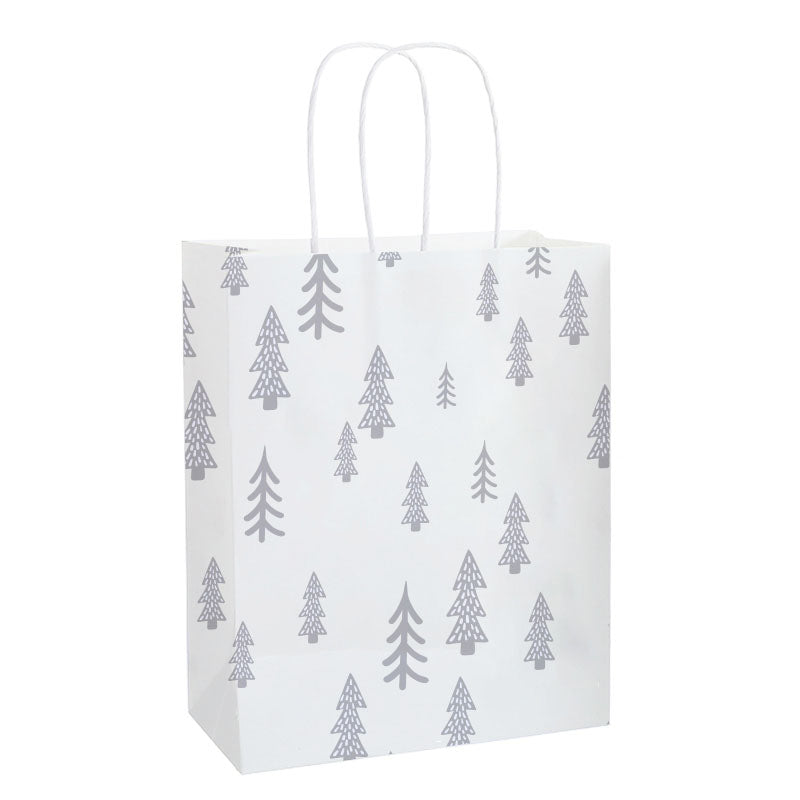 Frosty Pines Christmas Kraft Paper Bag