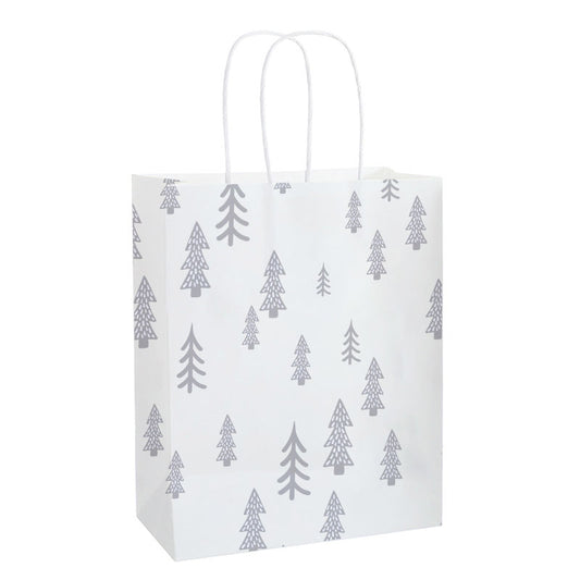 Frosty Pines Christmas Kraft Paper Bag