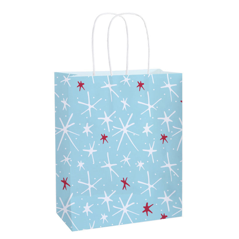 Sky Blue Sparkle Christmas Gift Bag