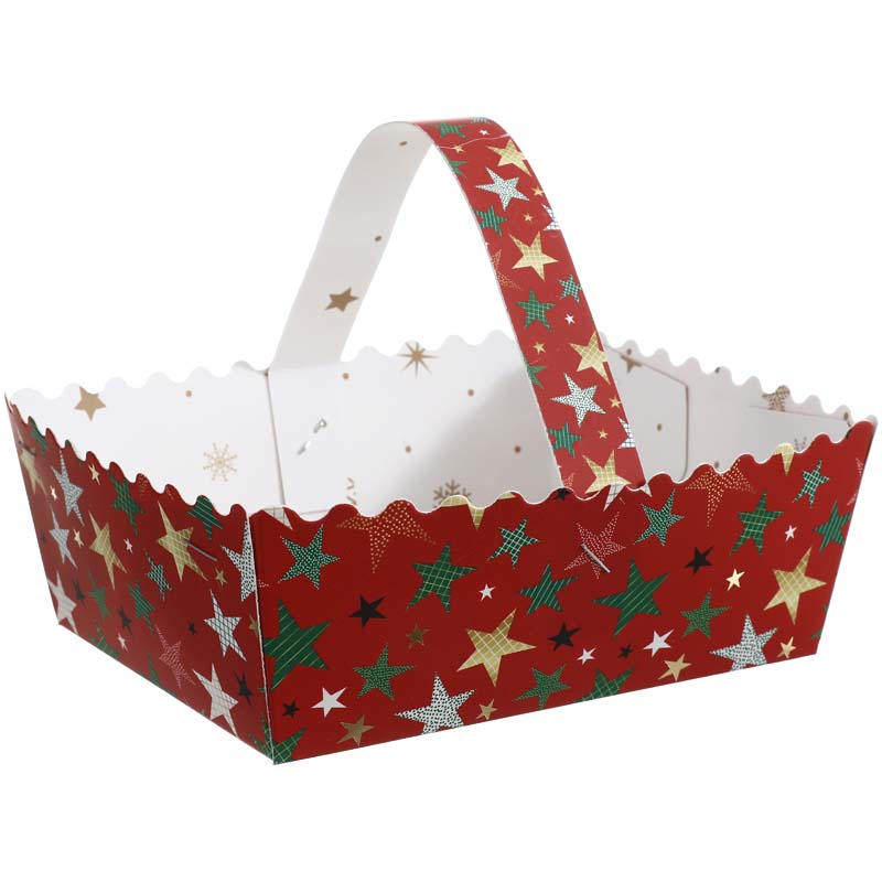 Christmas Colourful Stars Paper Baskets