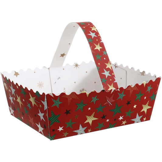 Christmas Colourful Stars Paper Baskets