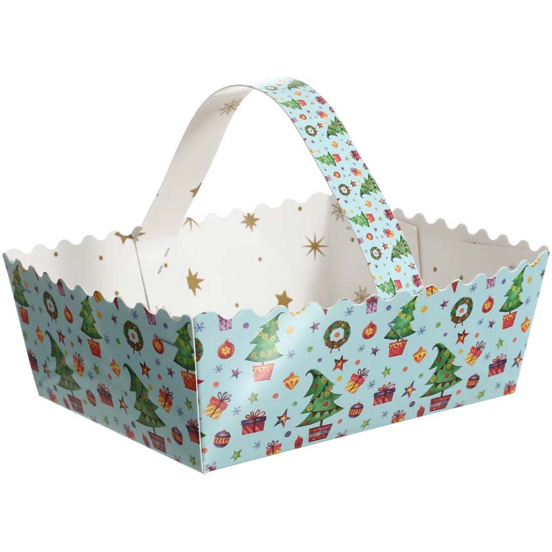 Joyful Christmas Carry Basket with Paper Handle