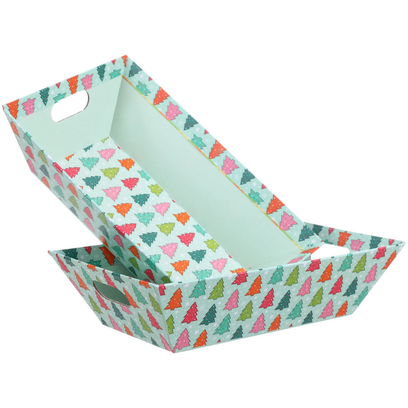 Colourful Christmas Tree Hard Paper Box