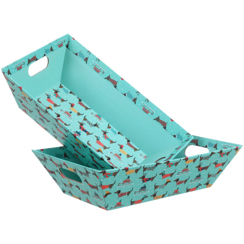 Festive Sausage Dog Paper Box