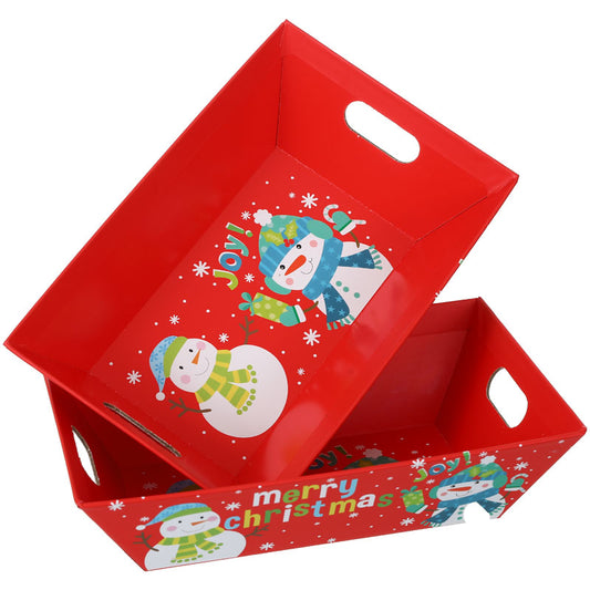 Red Snowman Christmas Paper Box