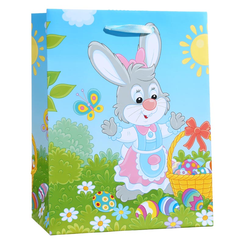 Bunny in Frilly Dress Easter Gift Bag