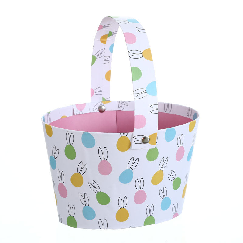 Easter Colourful Bunny Oval Basket