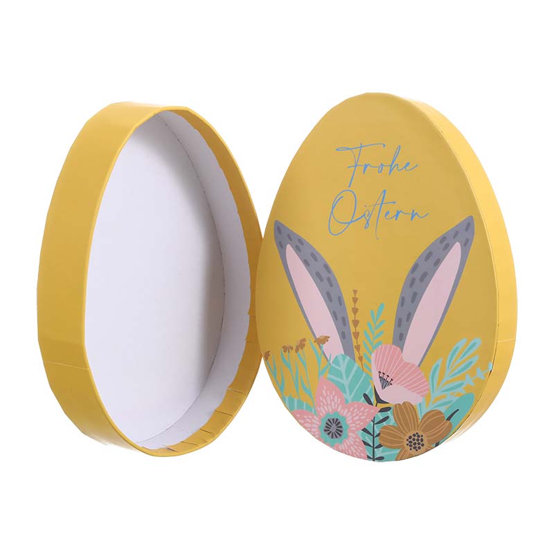 Easter Yellow Floral Egg-Shaped Gift Box