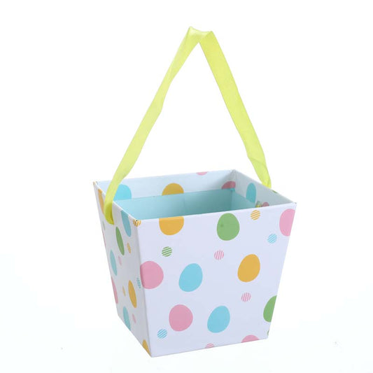 Easter Colourful Egg Paper Box with Ribbon Handle