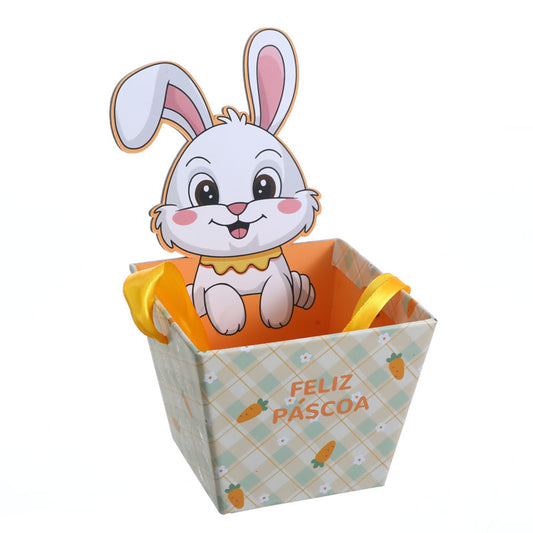 3D Bunny Easter Paper Basket