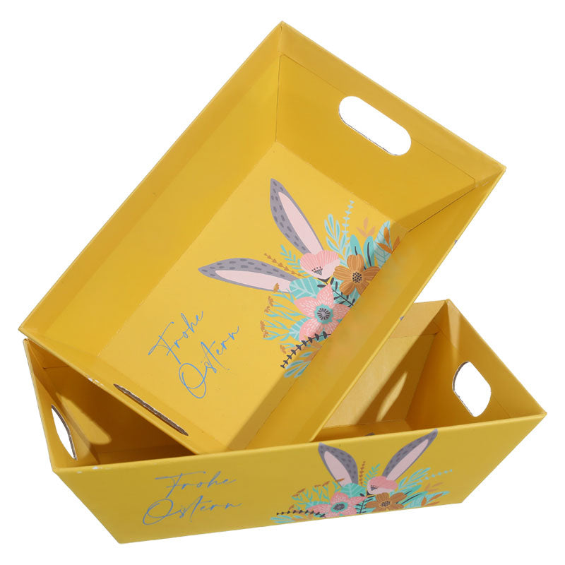 T-shaped Easter Floral Paper Basket